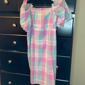 Plaid picnic mini dress